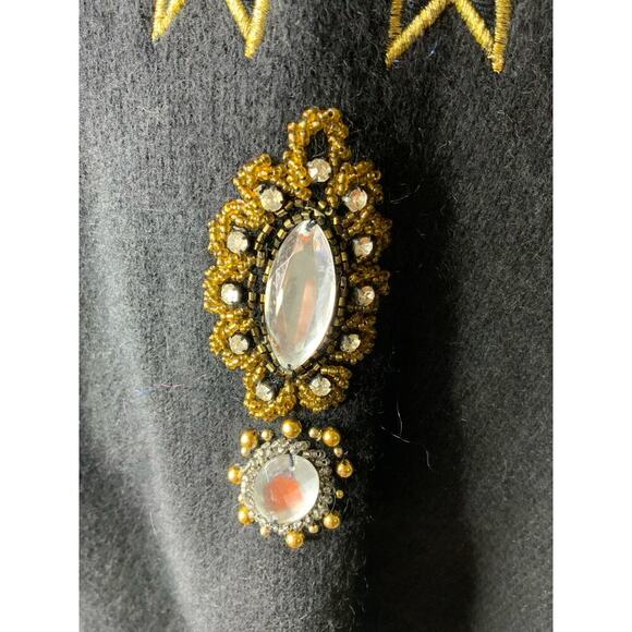 Vintage Cedars Beaded Lambs Wool Angora Rabbit Hair Sweater Women Embroidered - Picture 8 of 11